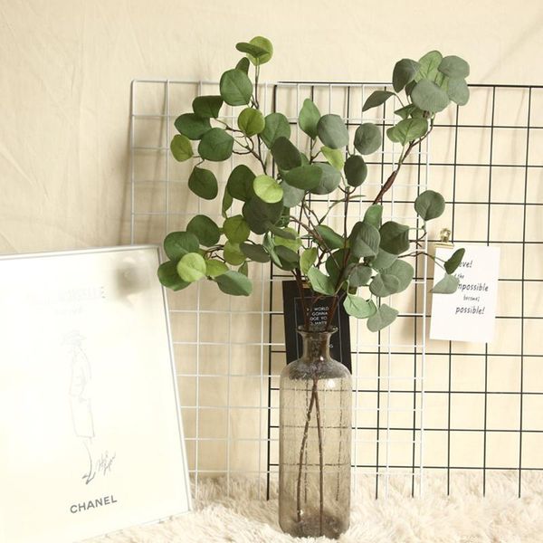 

artificial plants eucalyptus leaves money leaves ginkgo simulation plants wall home wedding decoration fake flower wholes