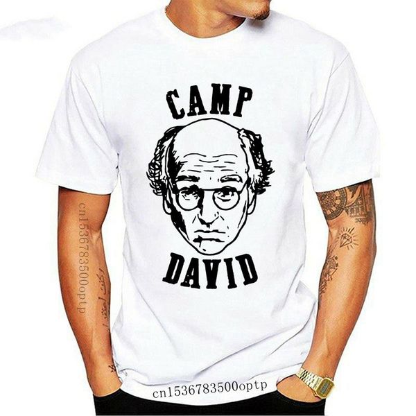 

men's t-shirts camp david curb your enthusiasm larry presidential retreat parody t-shirt, White;black