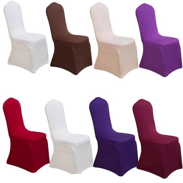 

chair covers 1x solid spandex cover multicolor wedding party banquet dining room decor