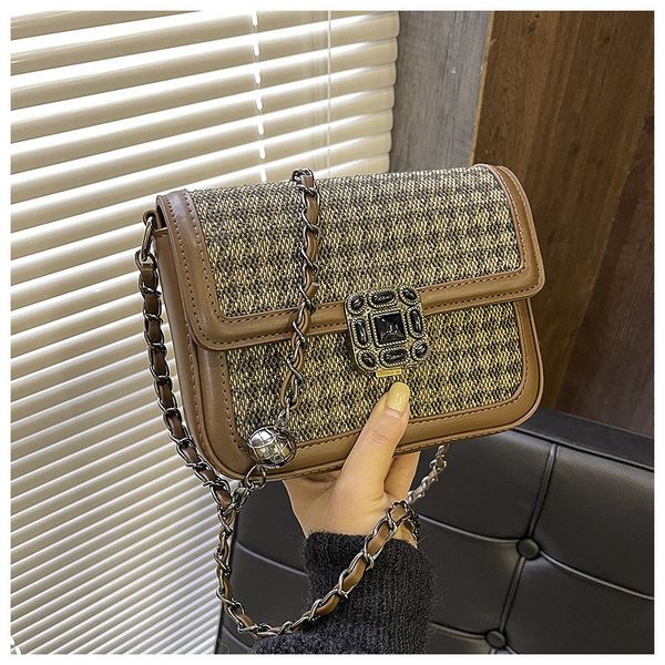 

light luxury thousand birds set chain small square bag women's 2021 new fashion leopard pattern versatile one shoulder messenger