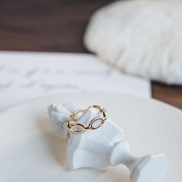 

cluster rings 2021 fashion metal hollow gold ring trendy simple irregular geometric fingers for women party jewelry gifts, Golden;silver