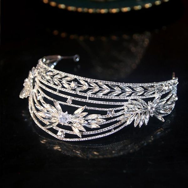 

hair clips & barrettes wedding crowns fahsion alloy rhinestone elagant equisiteness tiaras attractive bridal headdress jewelry accessories f, Golden;silver
