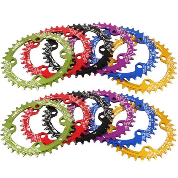 

bike heels & chainwheels 104bcd oval narrow wide chainring mtb mountain bicycle 32t 34t 36t 38t crankset single tooth plate parts 104 b