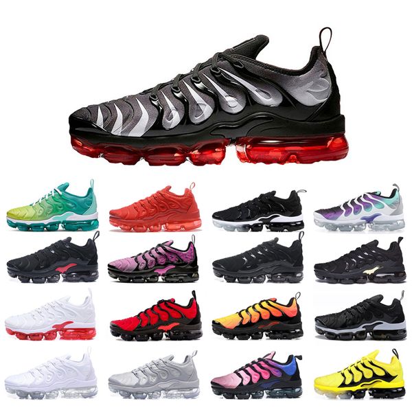 

tn plus running shoes man woman triple white sunset lemon lime red black red shark tooth aurora green blue fury cool grey hyper violet size