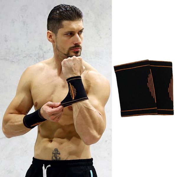 

elbow & knee pads sports safety wrist support bracers pack handguards protection guard nylon latex filament material, Black;gray