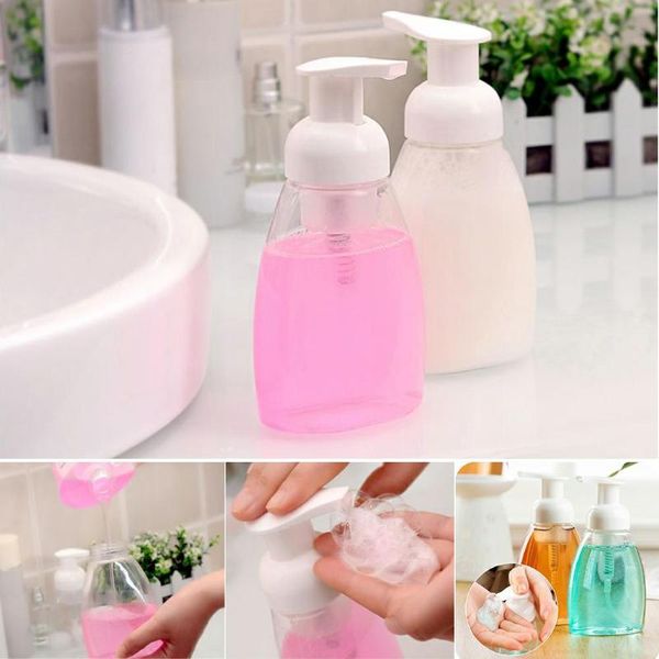 

liquid soap dispenser 1pc clear foaming bottle pump shampoo shower gel foam bottles container 250ml