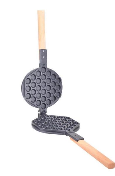 

pair 2 pcs non-stick hong kong egg waffle pan plates iron bread makers