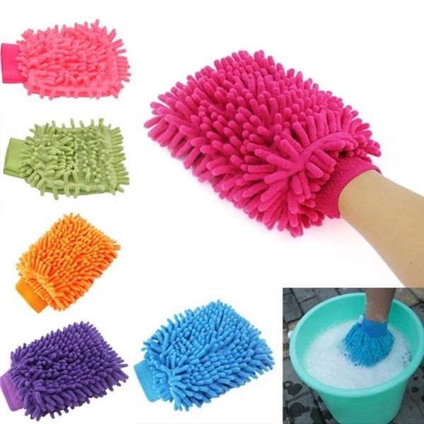 

car sponge cleaning gloves care clean household kitchen microfiber mit scratch free