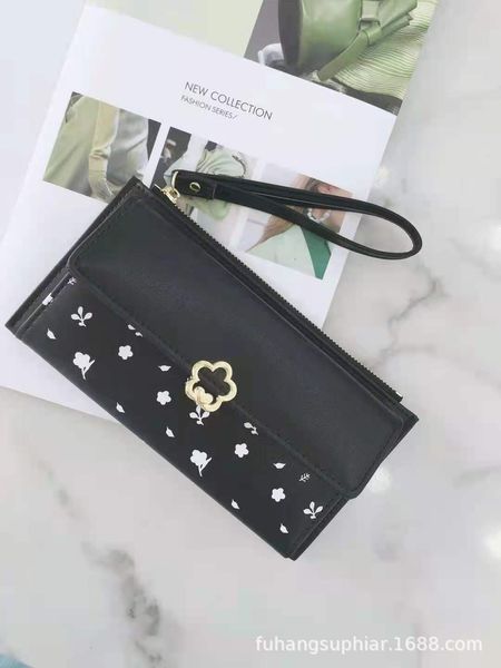 

evening bag 2021 women's wallet fashion printing long zipper mobile phone korean multi card change summer hand