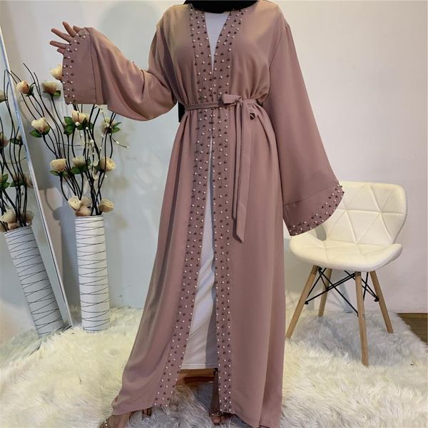 

ethnic clothing open kaftan abaya satin dubai turkey muslim saoudienne abayas dresses for women robe kimono femme musulmane islamic, Red