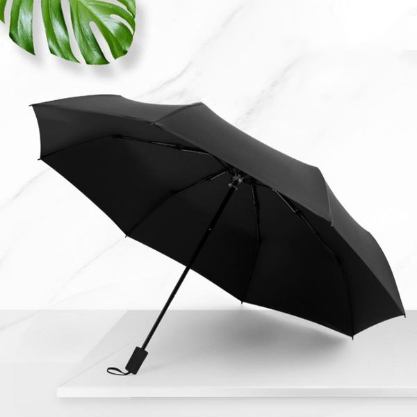 

umbrellas automatic umbrella strong color wind resistant three-fold women's men's rain folding anti-uv portable parasol