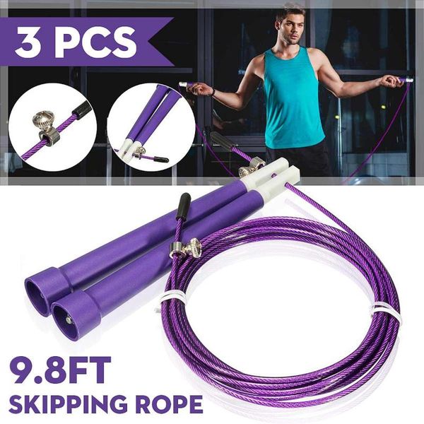 

cable steel speed wire skipping adjustable rope fitness sport exercise cardio jumping jump ropes