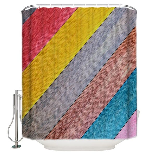 

shower curtains color wood grain lines curtain waterproof polyester bath