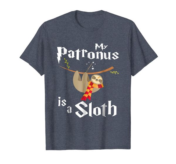 

my patronus is a sloth shirt lazy sloth, White;black