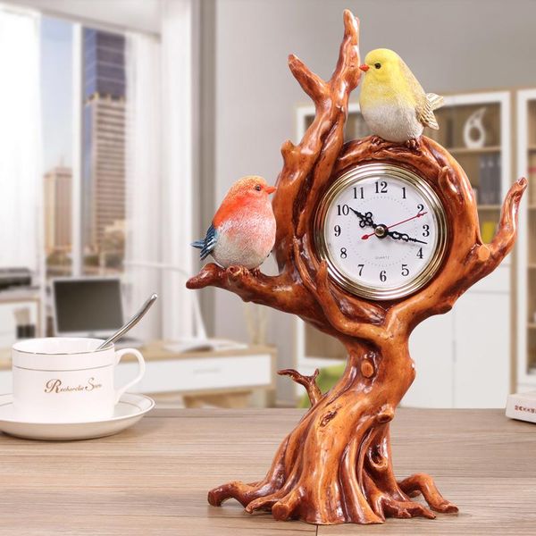 

desk & table clocks resin clock modern creative home office decoration battery powered bedroom living room bedside silent