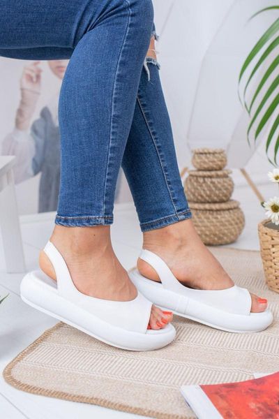 

sandals women's white balloon base back with rubber, Black