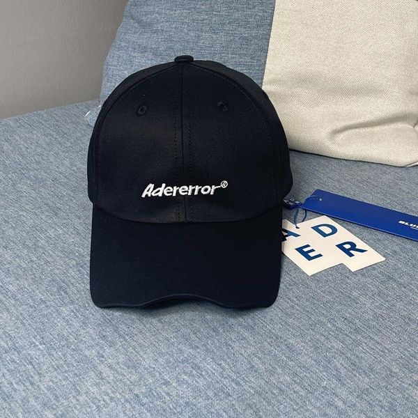 

wide brim hats hat female tide brand ader error irregular baseball cap wild laser mark face small soft male, Blue;gray