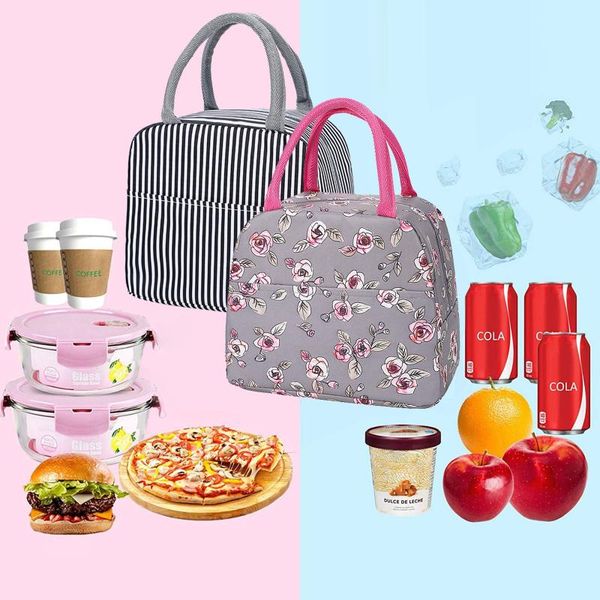 

storage bags fashion portable waterproof thickness picnic lunch bag for women men kid office bolsa termica food