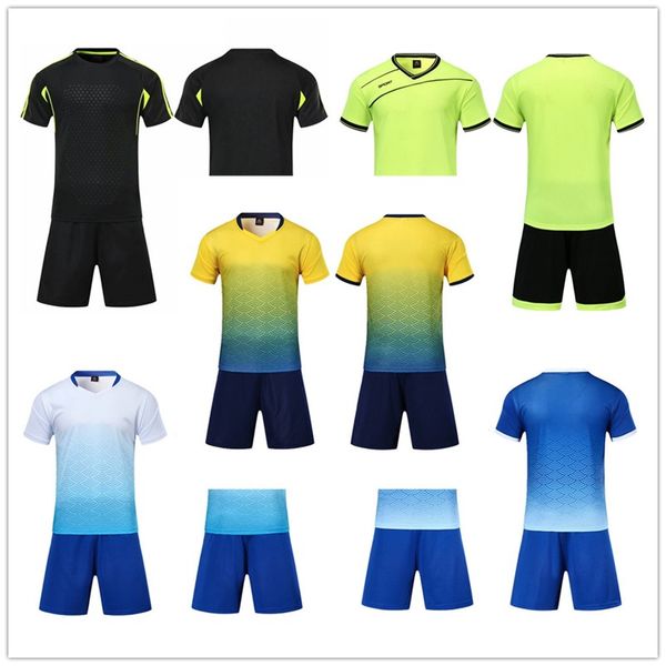 

2021 soccer jersey sets smooth royal blue football sweat absorbing and breathable children's training suit 001 469, Black