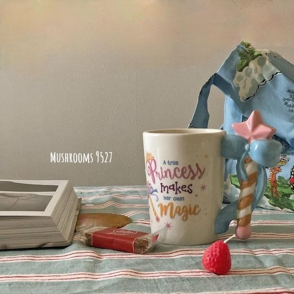 

mugs japanese girl heart scepter magic wand ceramic water cup french retro princess fairy mug coffee