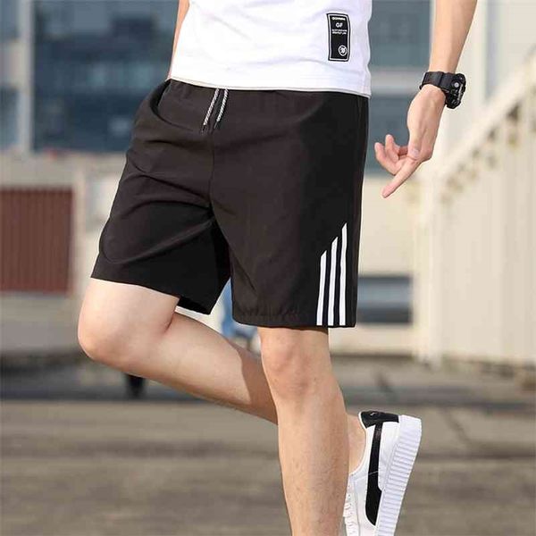 

casual shorts men's summer ice-silk sports leisure five tides loose pants slim fast-drying beach pants 210324, White;black