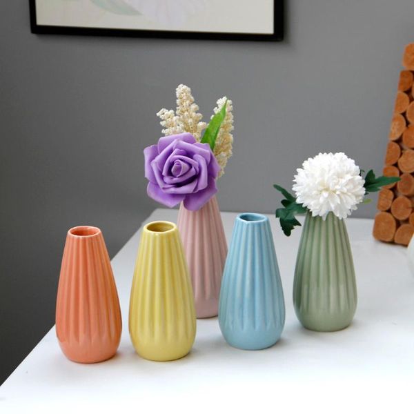 

vases home garden ceramic mini vase stripe planter pot ornaments decor decoration
