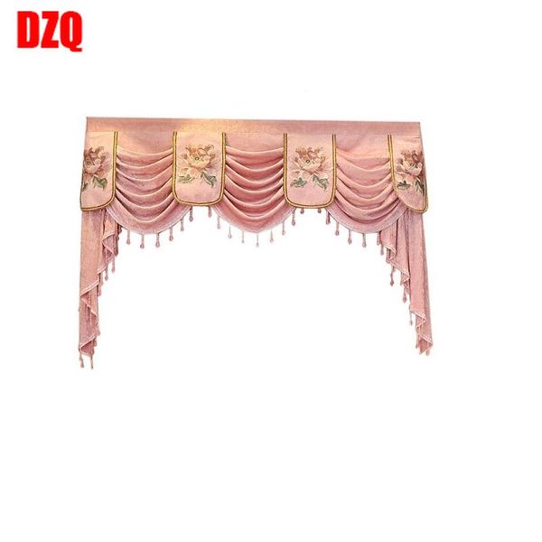 

european style upmarket chenille embroidered pelmet retro court spun gold embroidery living room,valance,additional purchase curtain & drape