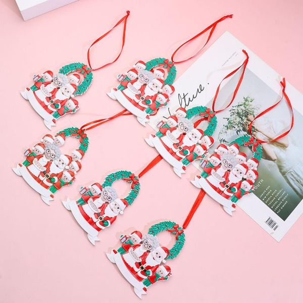 

christmas decorations diy home decor decoration charm tree hanging xmas ornament family member santa claus