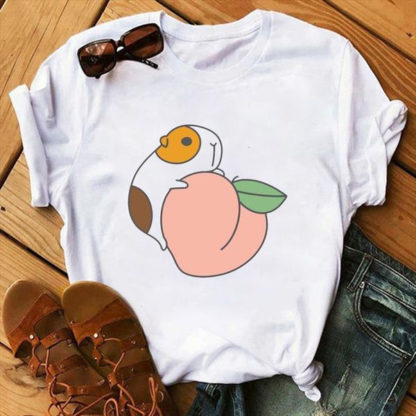 

maycaur funny men cartoon peach mens t shirts printing female harajuku fashion o neck tees femme clothes, White;black