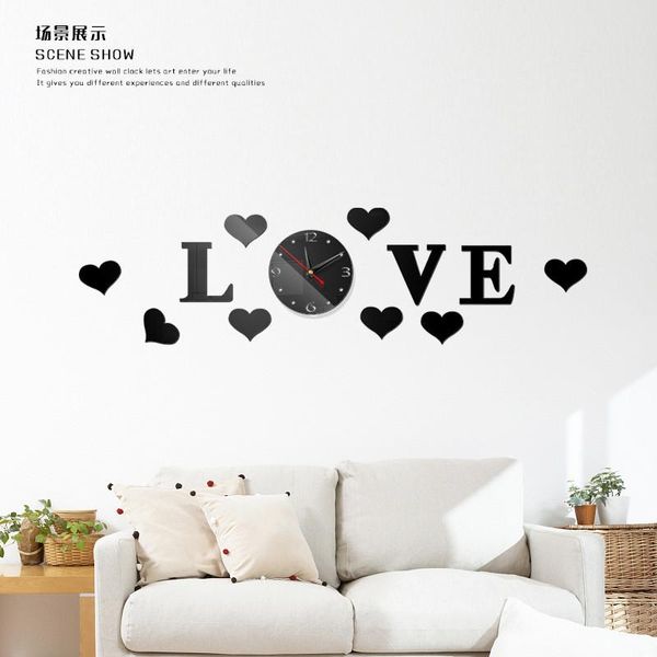 

wall clocks 2021 diy home decor in living room clock modern reloj de pared horloge stickers