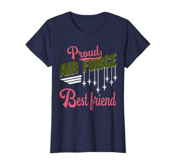 

womens proud air force friend pride military family gift t-shirt, White;black