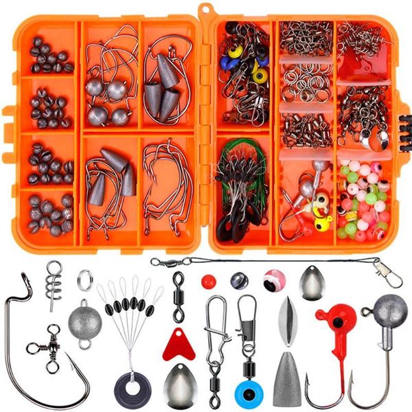 

fishing accessories 257pcs/set tool kit lure hook set sea outdoor sports box