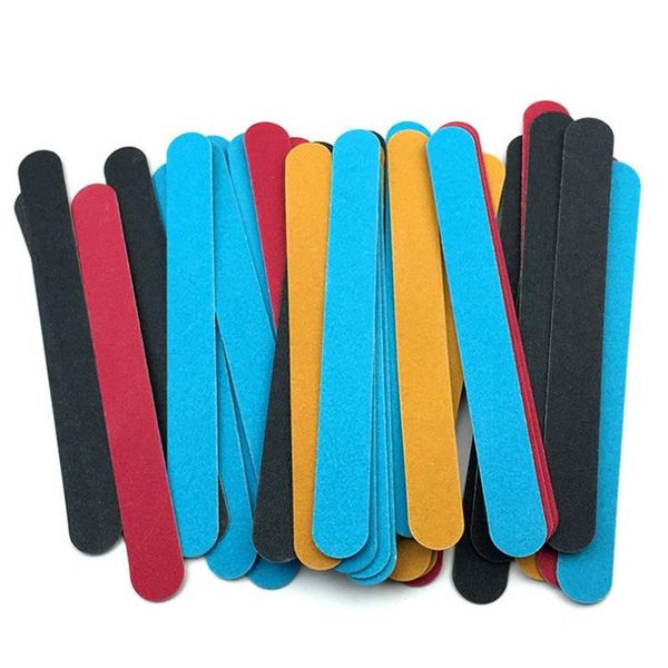 

50pcs nail art manicure buffer sanding files wood sandpaper grit device decorations tool