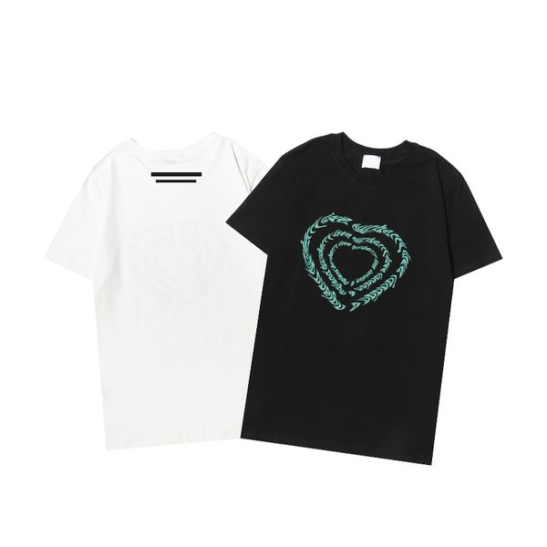 

men's letter printing t-shirts boys fashion street style tees causal breathable tee men's heart type printings t-shirt, White;black