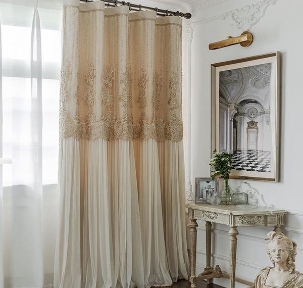 

curtain & drapes as custom french light luxury princess full blackout high-end floor-to-ceiling windows curtains for living dining room bedr