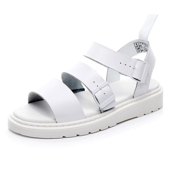 

sandals summer women shoes comfy soft open toe low heels buckle ladies flat platform 34-44, Black