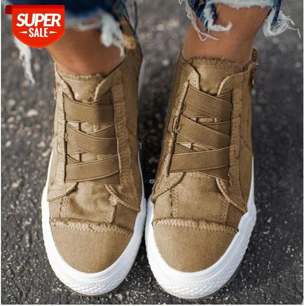

large size couple canvas shoes sneakers elastic high-casual women's in stock #de8l