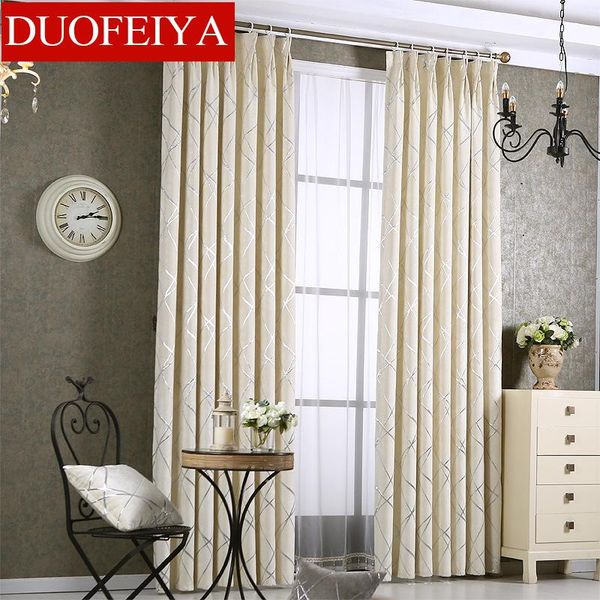 

curtain & drapes simple modern thickened chenille water cube jacquard shading curtains for living dining room bedroom.