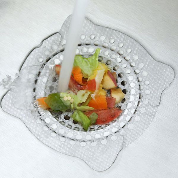 

other bath & toilet supplies 15pcs disposable bathroom kitchen floor drain sticker hair filter waste sink strainer non-woven fabric cleaning