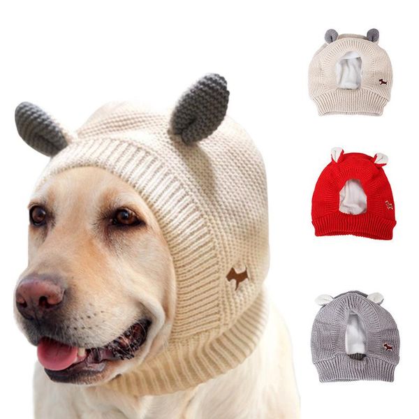 

dog apparel winter warm pet hat cute knitted scarf headgear soft velvet puppies caps cotton grooming accessories for dogs