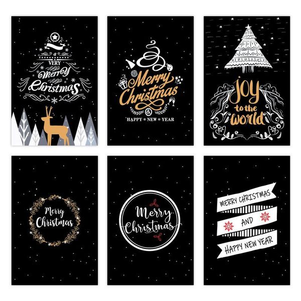 

greeting cards 6-mixed a set of style creative s christmas card color