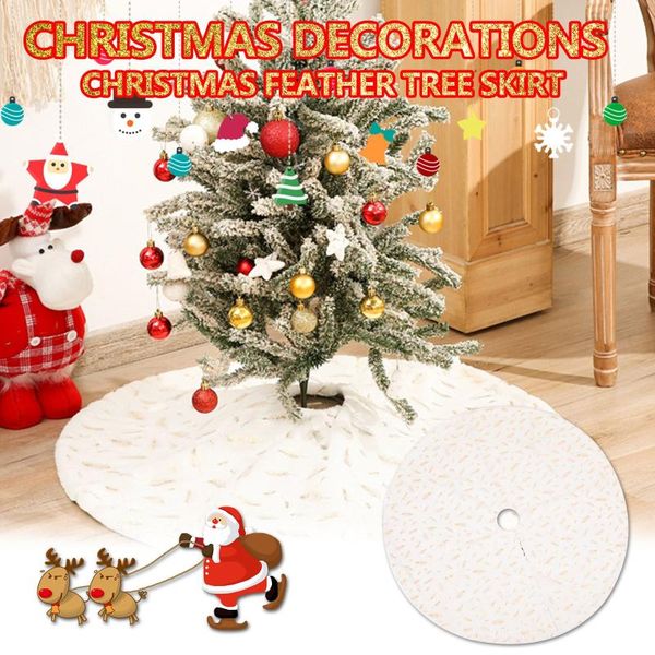 

christmas decorations tree skirt golden style apron mall decoration snowflake xmas mat carpet year
