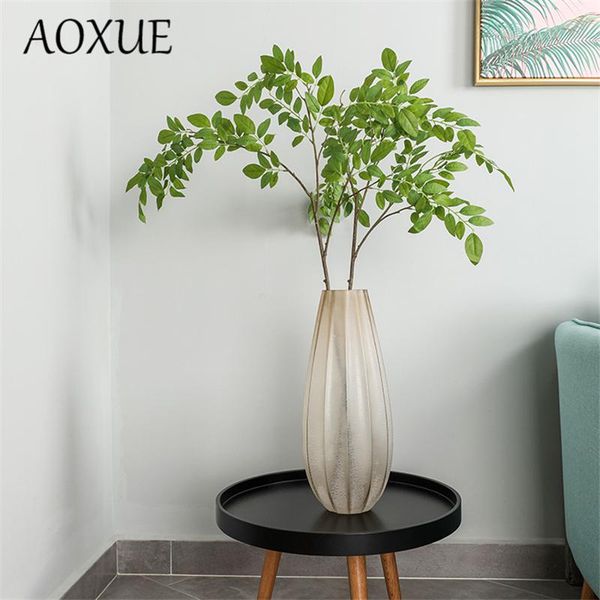 

nordic ins home decoration simulation plants shopping mall window artificial green plant fake tree ornaments single nantian leaf decorative