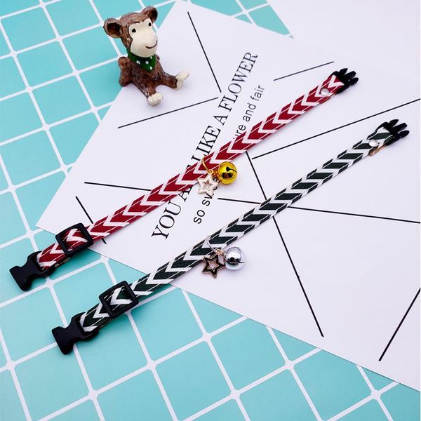 

cat collars & leads adjustable pet dog collar small pets nylon buckles with bell dogs cats supplies accessorie national style