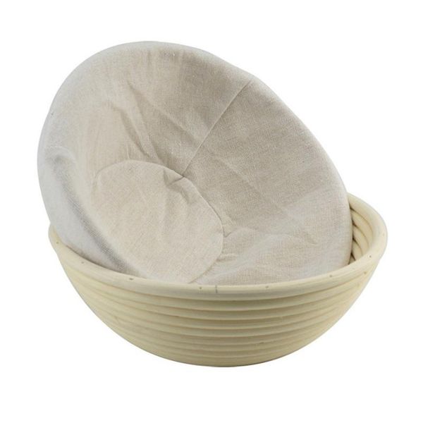 

hanging baskets round rattan bread bowl basket fermentation with cloth covers