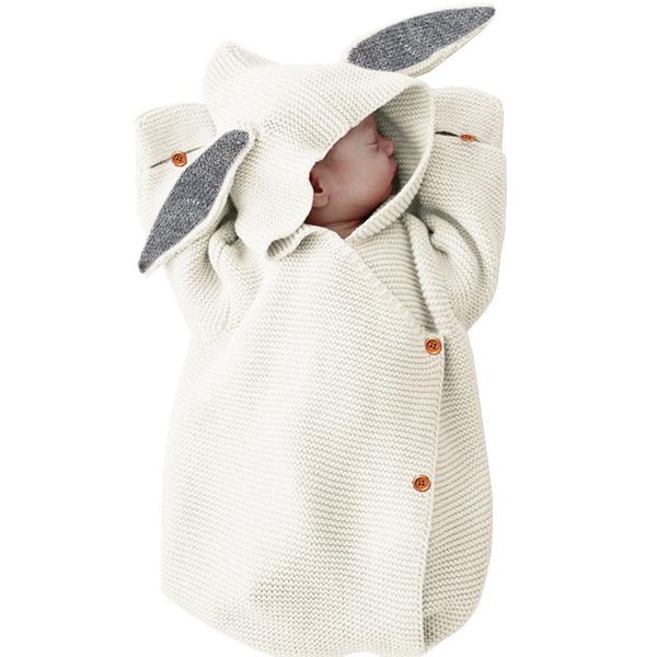 

baby sleeping bags for stroller winter infant button knit swaddle wrap swaddling toddler blanket anti-kick quilt