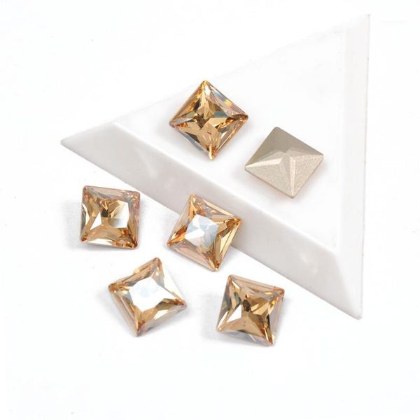 

4447 gsha color full beauty nail art rhinestones princess square shape jewelry stones for 3d diy decoration1, Silver;gold