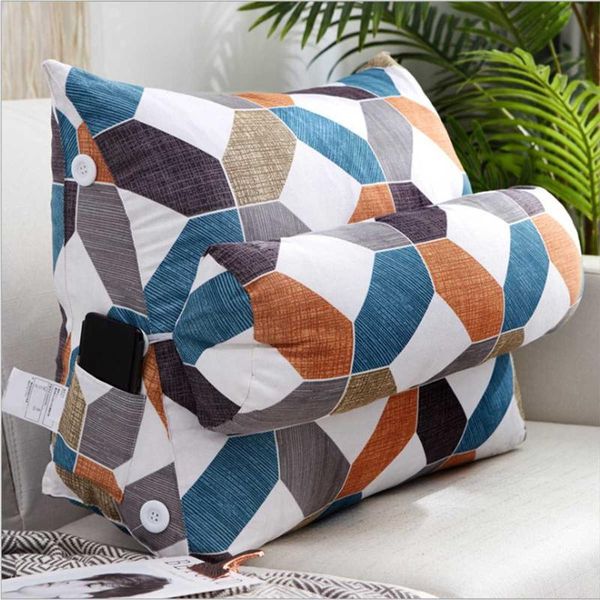 

cushion/decorative pillow bed triangular cushion chair bedside lumbar backrest lounger lazy office reading household decor