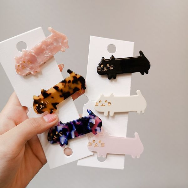 Acetato carino cartone animato Cat Animal Hairgrip Women Girls Clip per capelli con artiglio Accessori per capelli Accessori per capelli