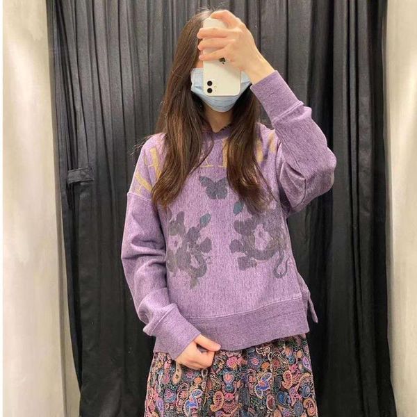 

women's hoodies & sweatshirts purple sweatshirt letters ink paint o-neck lady long sleeve jumpers female casual knitted pullover top, Black